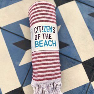 Red 100% Turkish Cotton Beach Bath Towels - Citizens of the Beach Collection